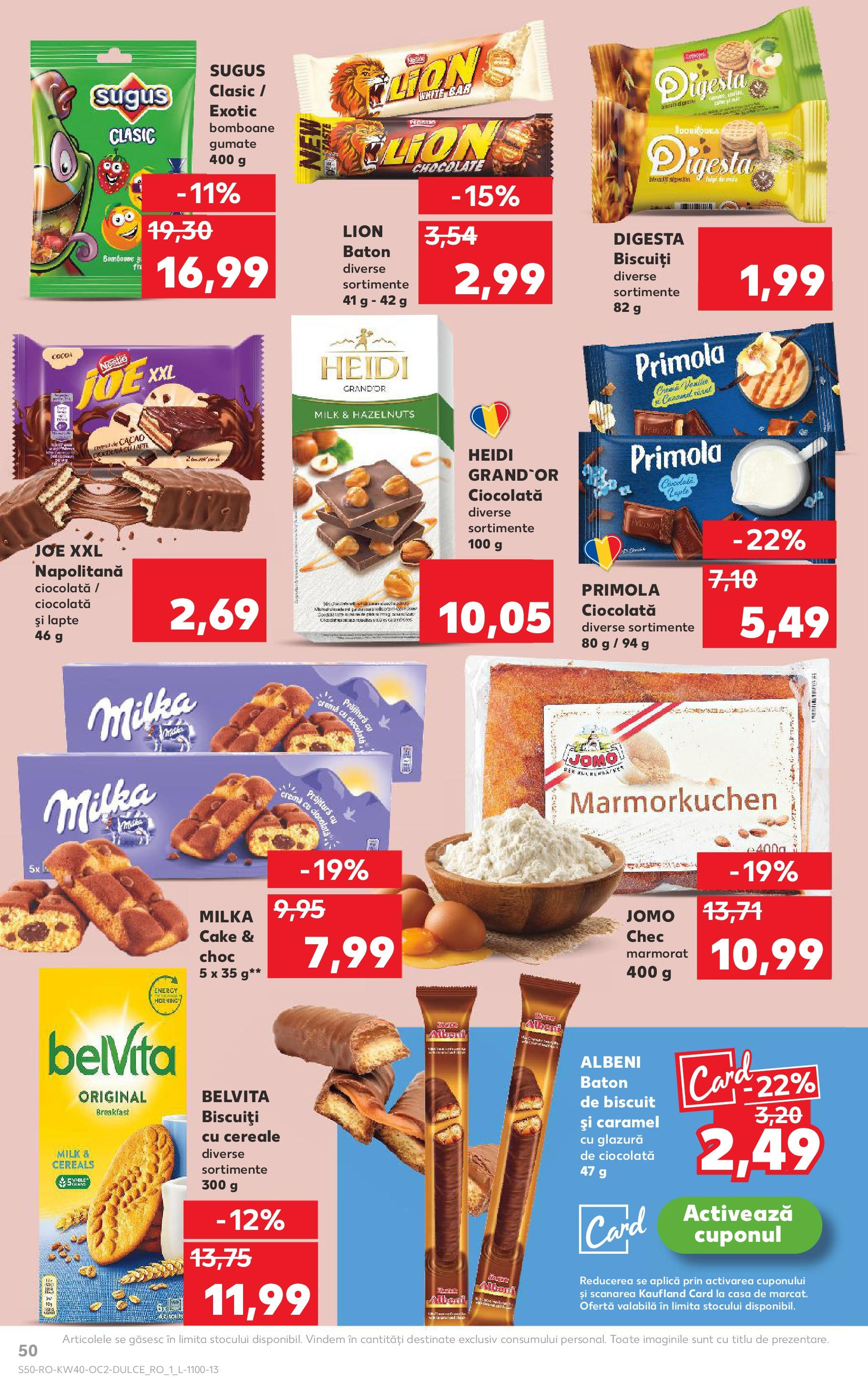 Catalog Kaufland - Ploiești 01.10.2025 - Revista si Oferta | Pagină: 50 | Produse: Cremă, Cereale, Cacao, Biscuiți