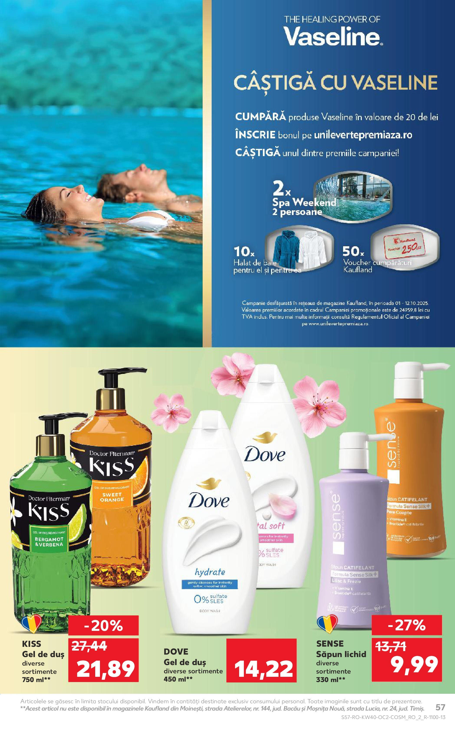 Catalog Kaufland - Ploiești 01.10.2025 - Revista si Oferta | Pagină: 57 | Produse: Body, Duș, Săpun, Halat de baie