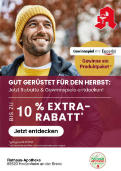 Entdecke - In Ihrer Apotheke vor Ort und online: Rabatte sichern & Gewinnspiele entdecken! ab 26.09.2025 gültig