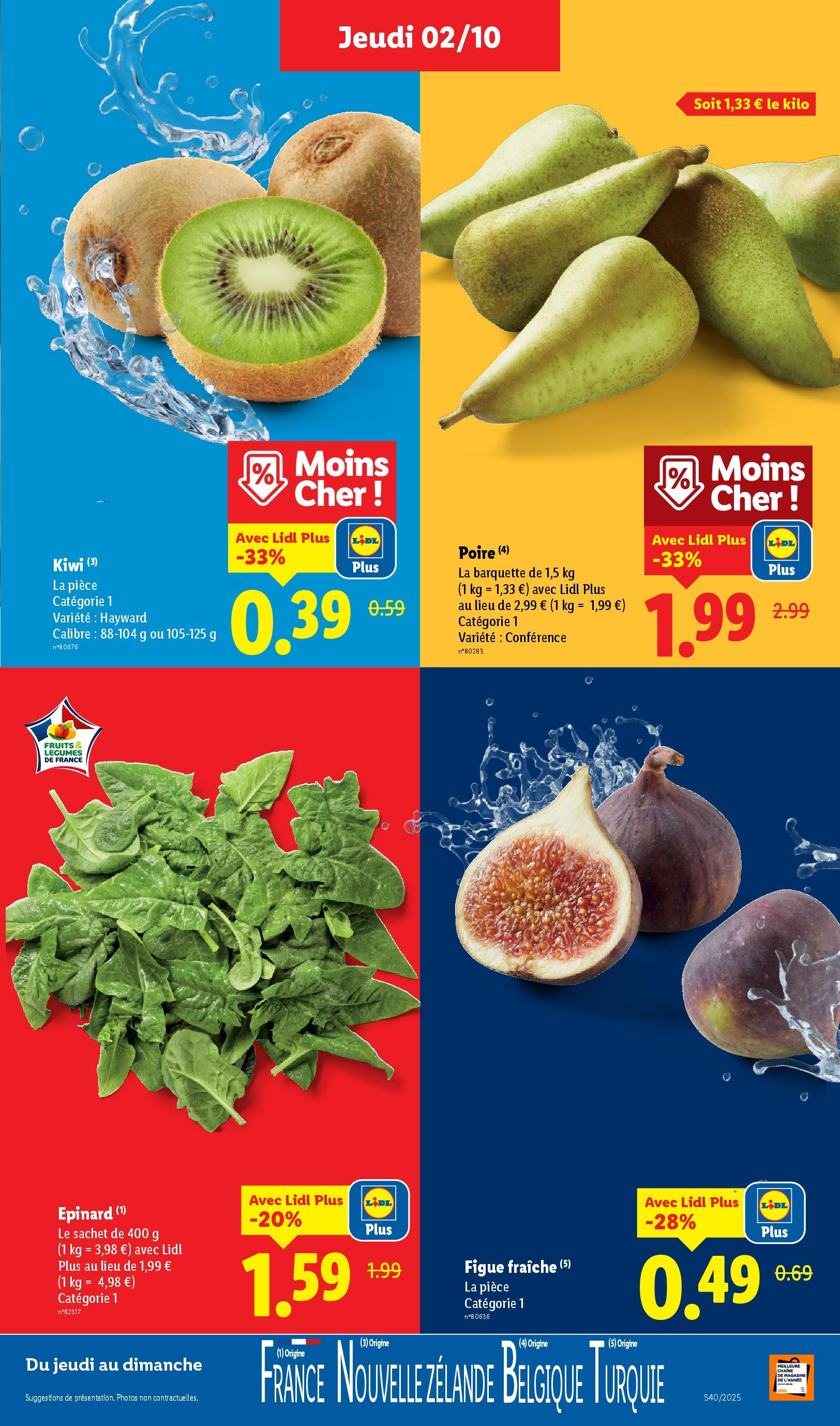 Catalogue LIDL du 01/10/2025 | Promo prospectus en ligne | Page: 3 | Produits: Figue, Poire, Figue fraîche, Kiwi