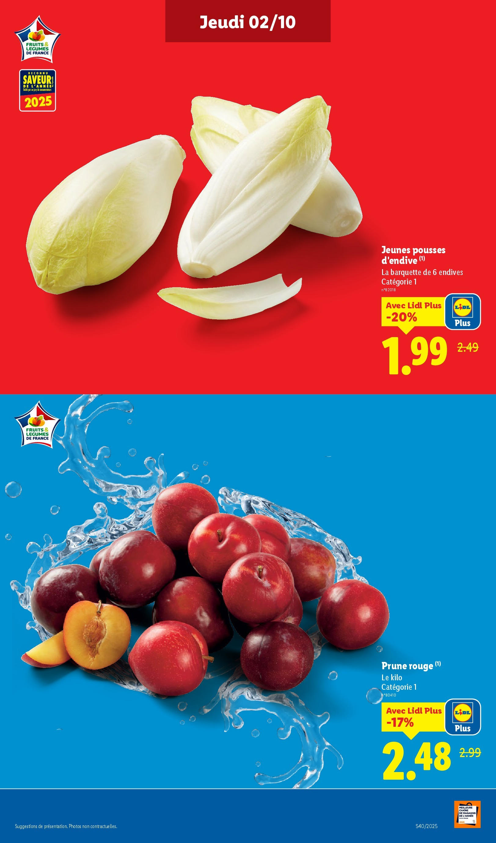 Catalogue LIDL du 01/10/2025 | Promo prospectus en ligne | Page: 5 | Produits: Prune, Endive, Endives