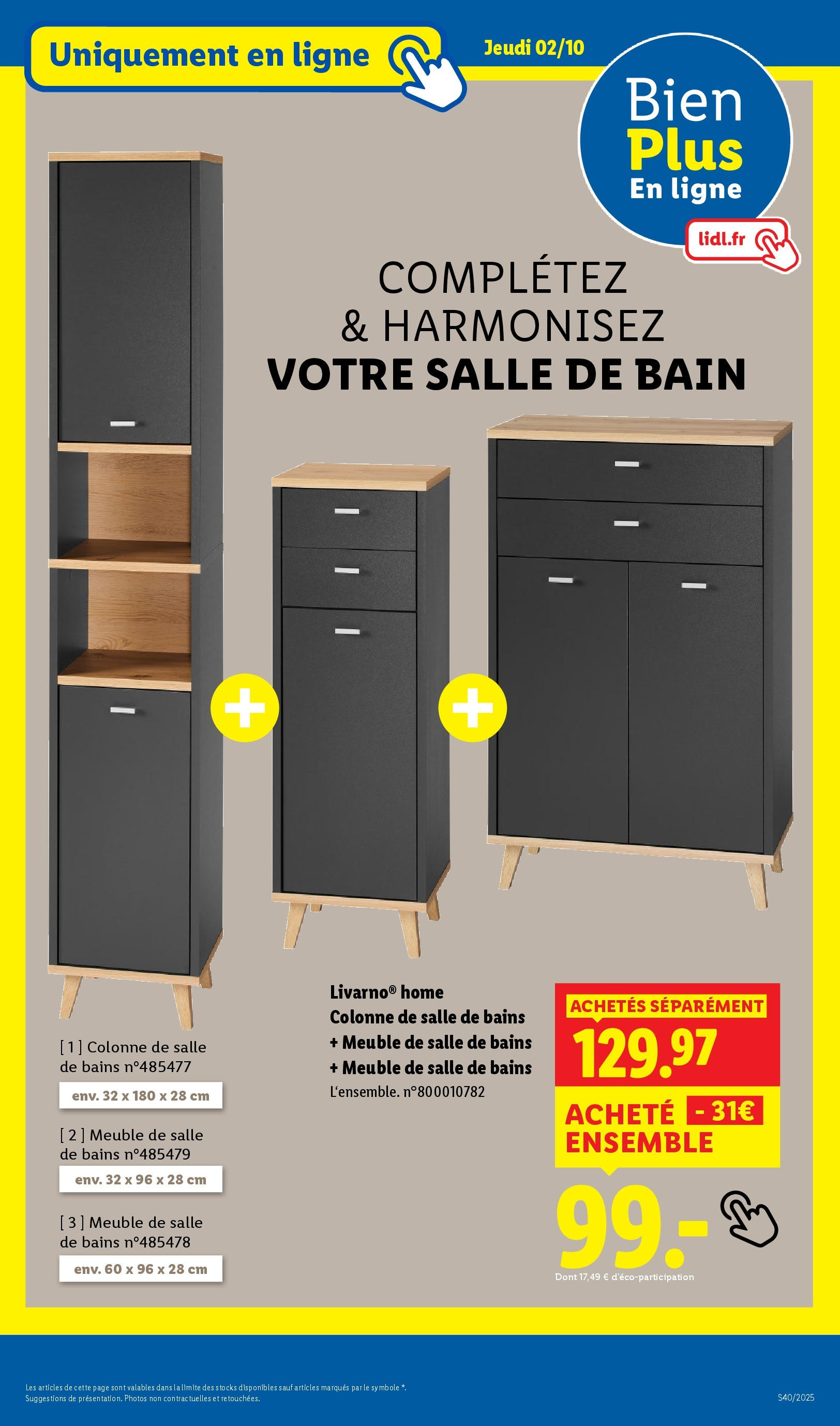 Catalogue LIDL du 01/10/2025 | Promo prospectus en ligne | Page: 7 | Produits: Meuble