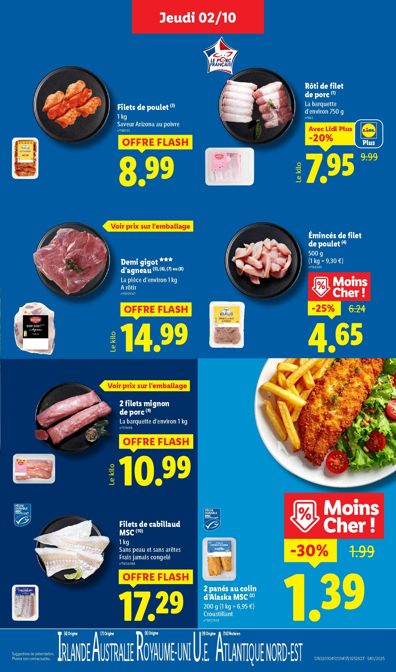 Catalogue LIDL du 01/10/2025 | Promo prospectus en ligne | Page: 9 | Produits: Pêche, Poivre, Porc, Filets mignon de porc