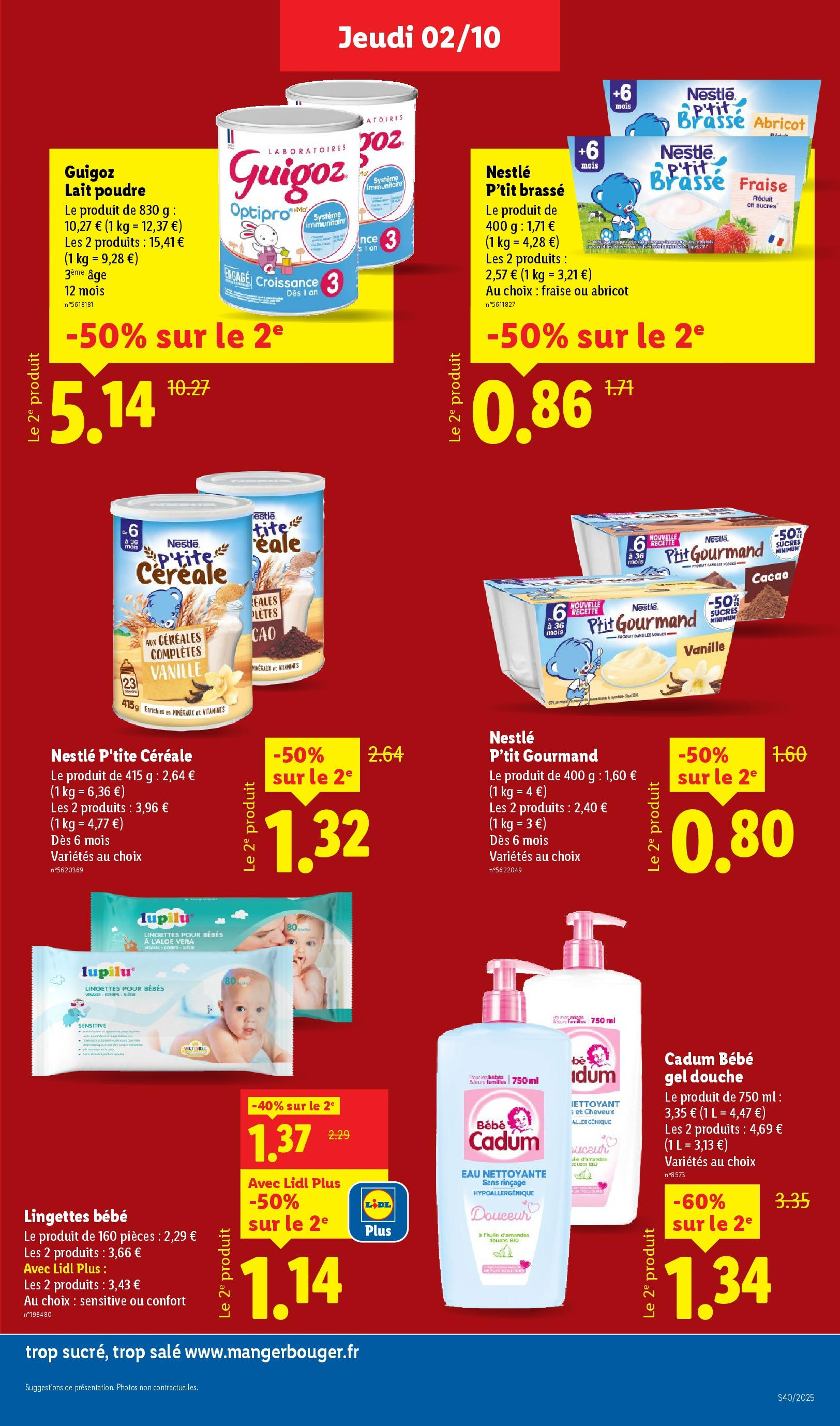 Catalogue LIDL du 01/10/2025 | Promo prospectus en ligne | Page: 15 | Produits: Abricot, Poudre, Douche, Guigoz