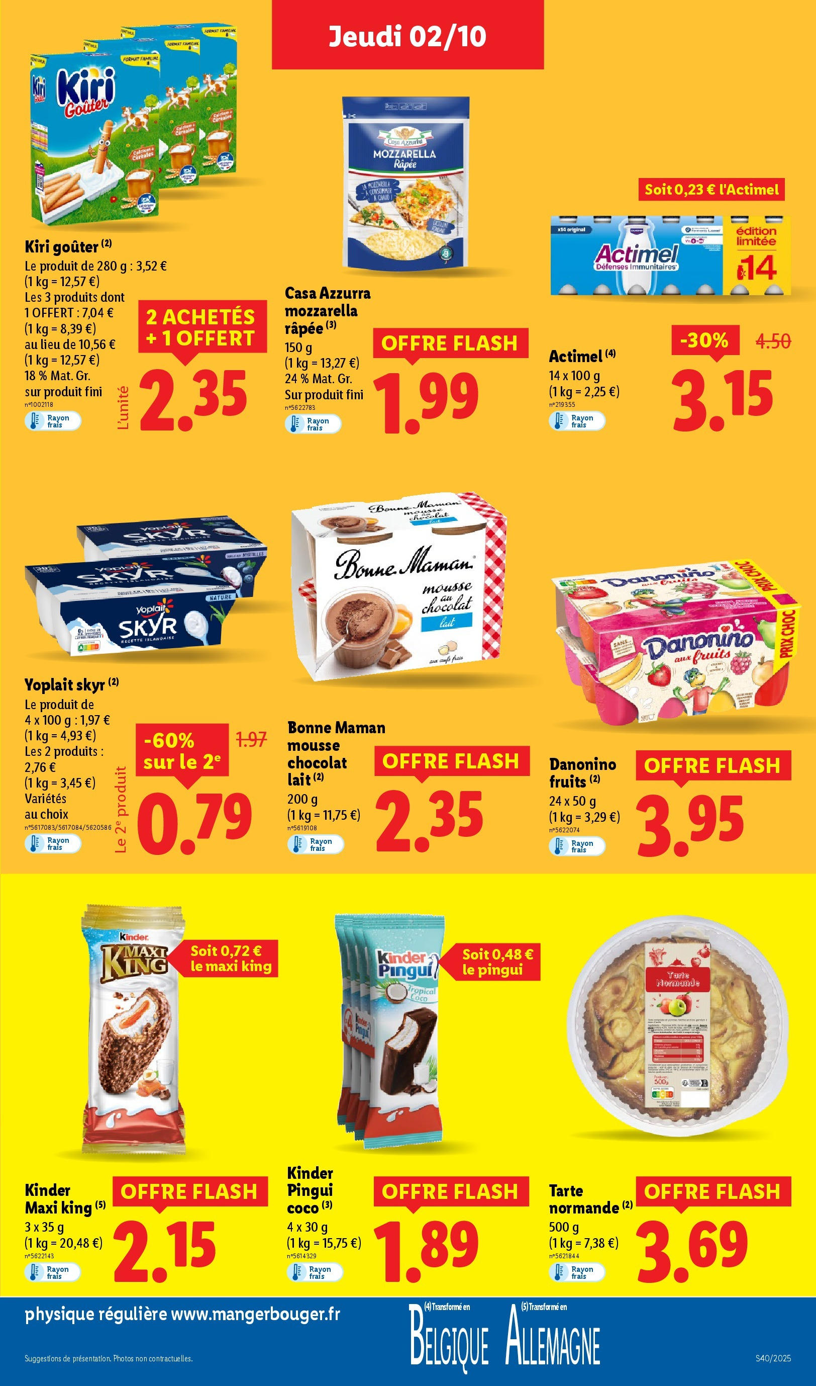 Catalogue LIDL du 01/10/2025 | Promo prospectus en ligne | Page: 17 | Produits: Kinder maxi, Mousse, Lait, Skyr