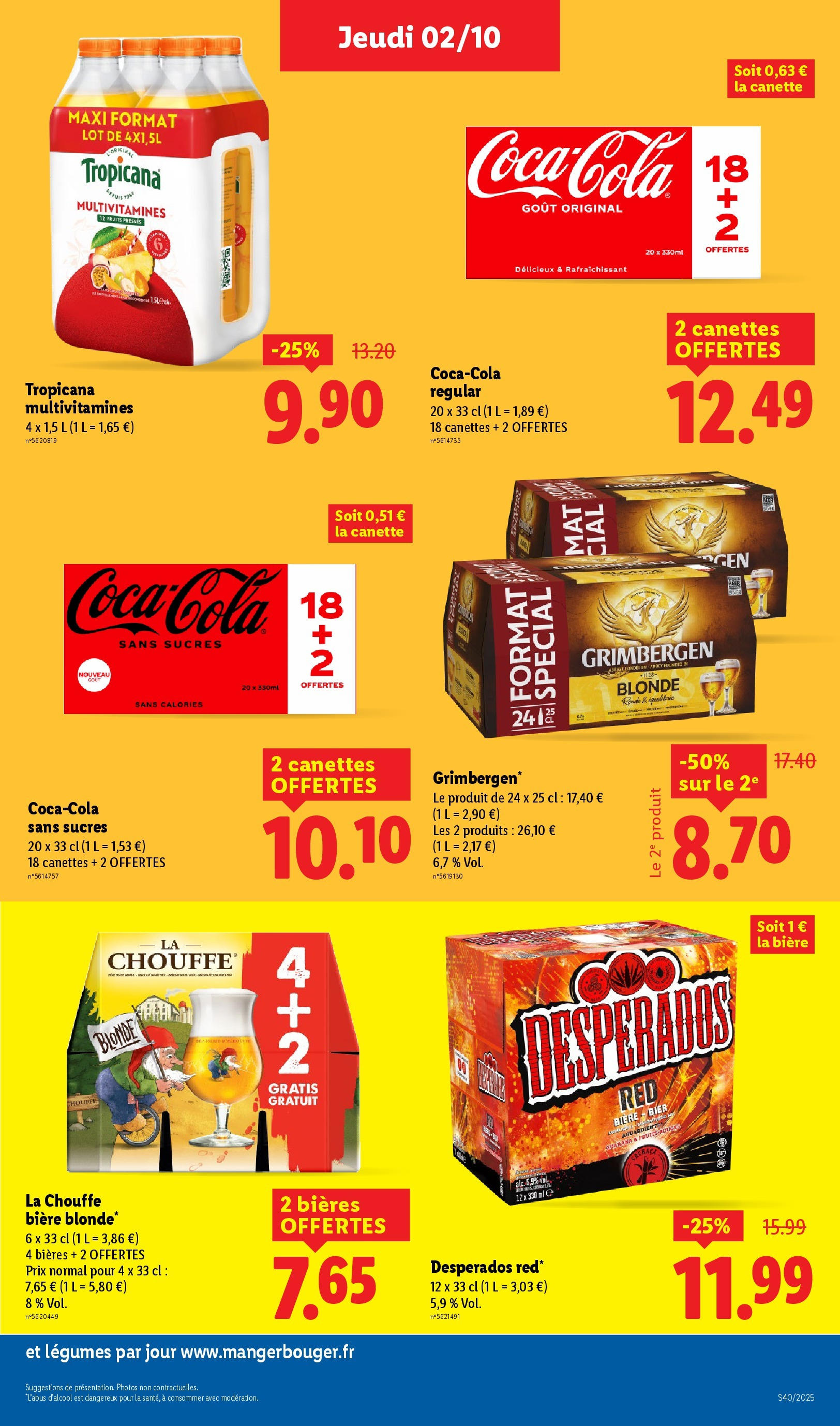 Catalogue LIDL du 01/10/2025 | Promo prospectus en ligne | Page: 21 | Produits: Desperados, Coca cola, Bière