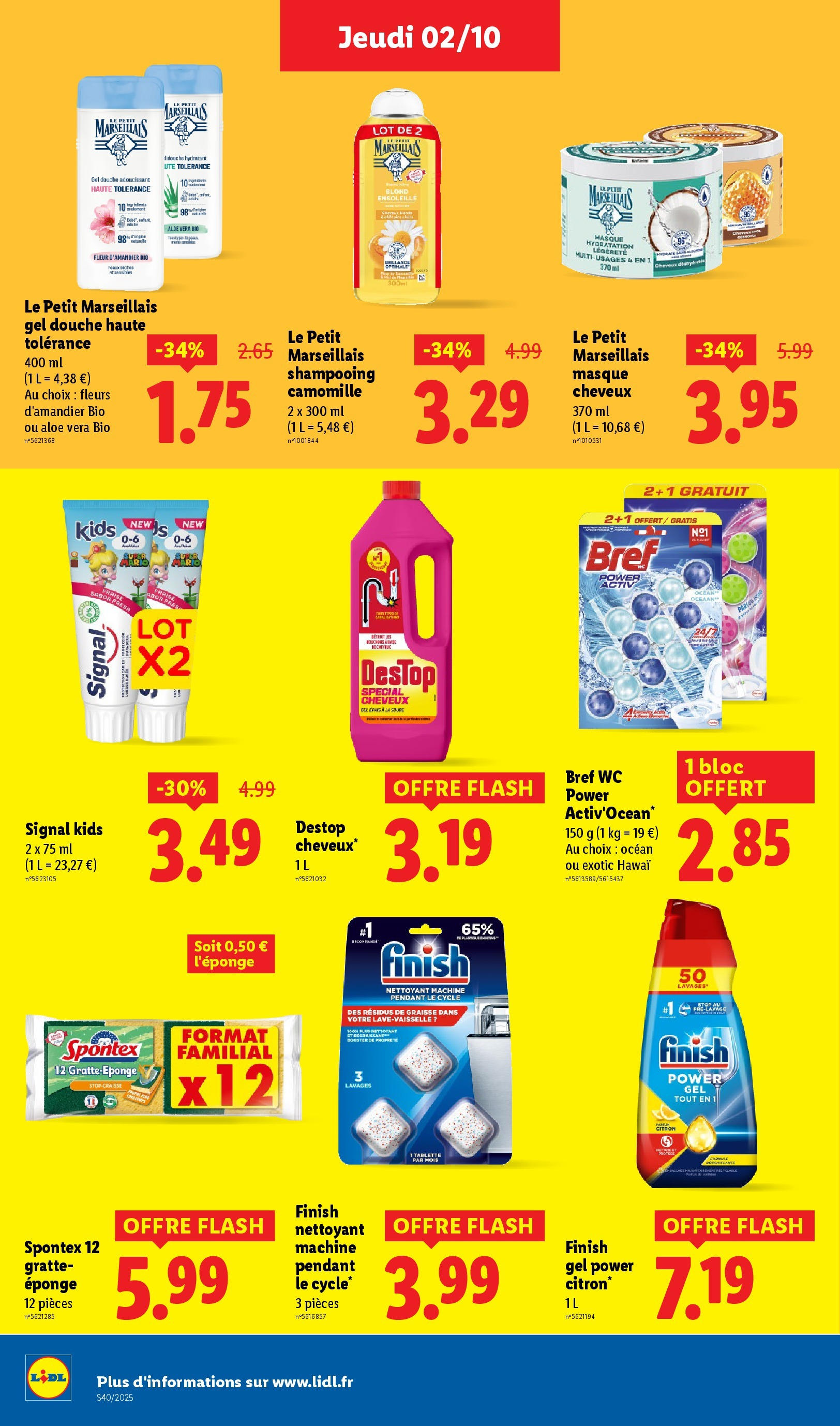 Catalogue LIDL du 01/10/2025 | Promo prospectus en ligne | Page: 22 | Produits: Soupe, Shampooing, Masque, Gel douche