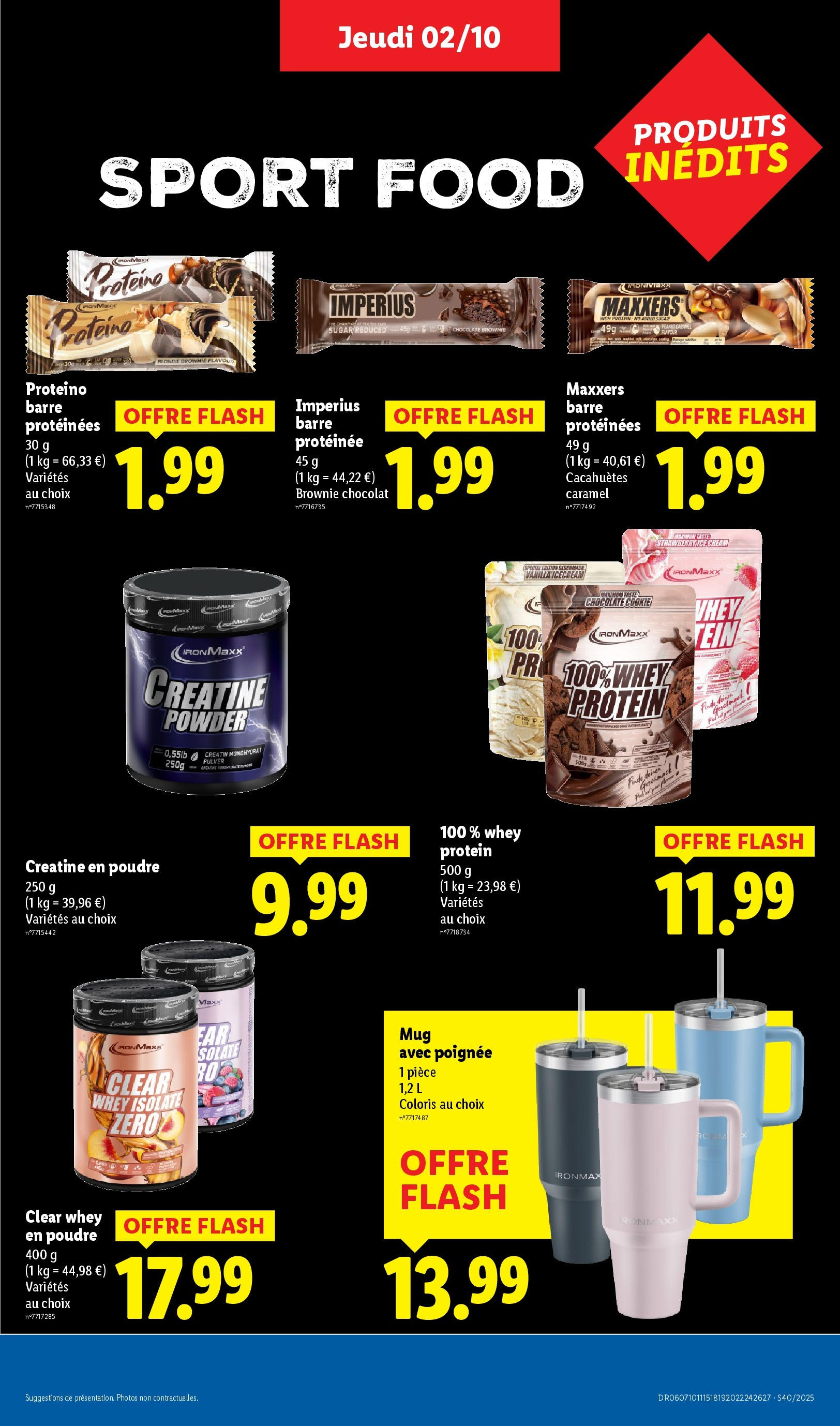 Catalogue LIDL du 01/10/2025 | Promo prospectus en ligne | Page: 27 | Produits: Poudre, Créatine, Chocolat