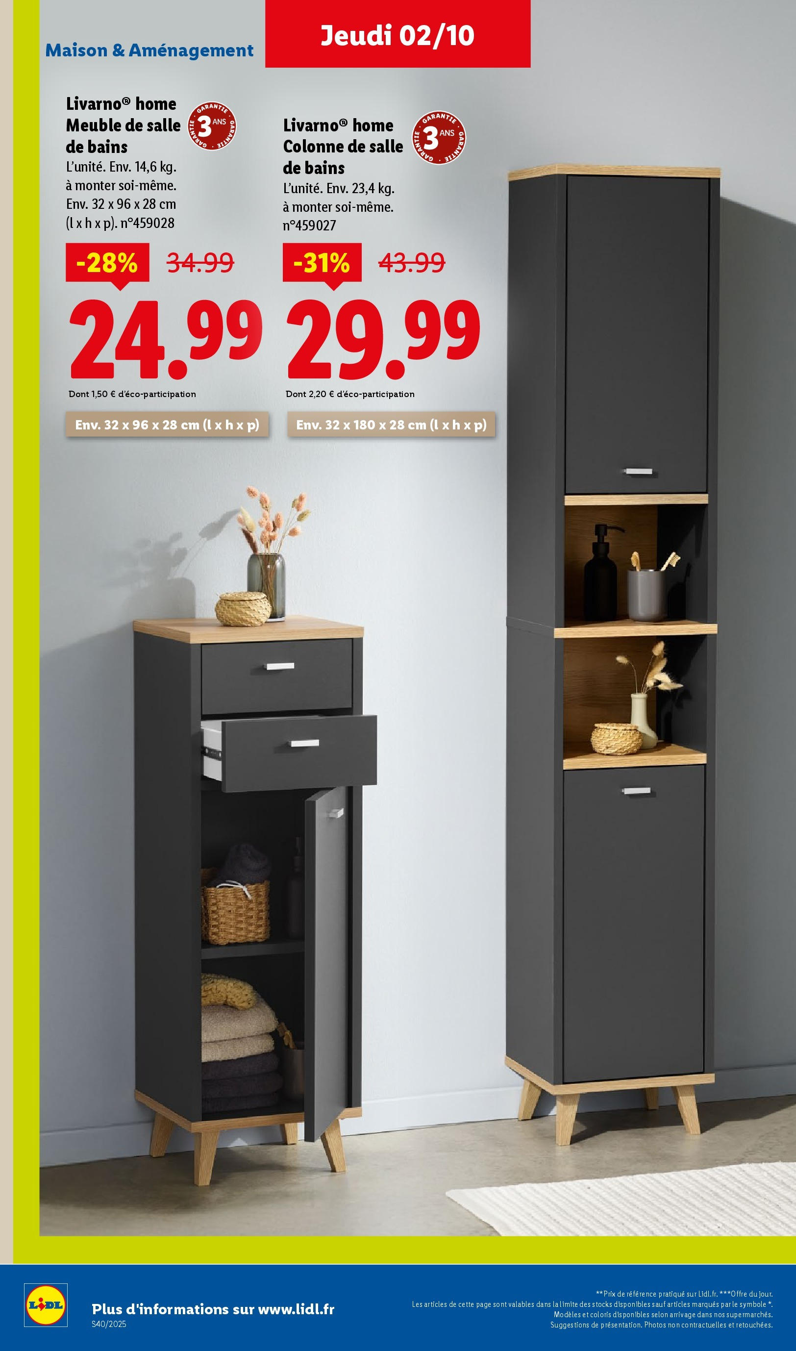 Catalogue LIDL du 01/10/2025 | Promo prospectus en ligne | Page: 48 | Produits: Meuble