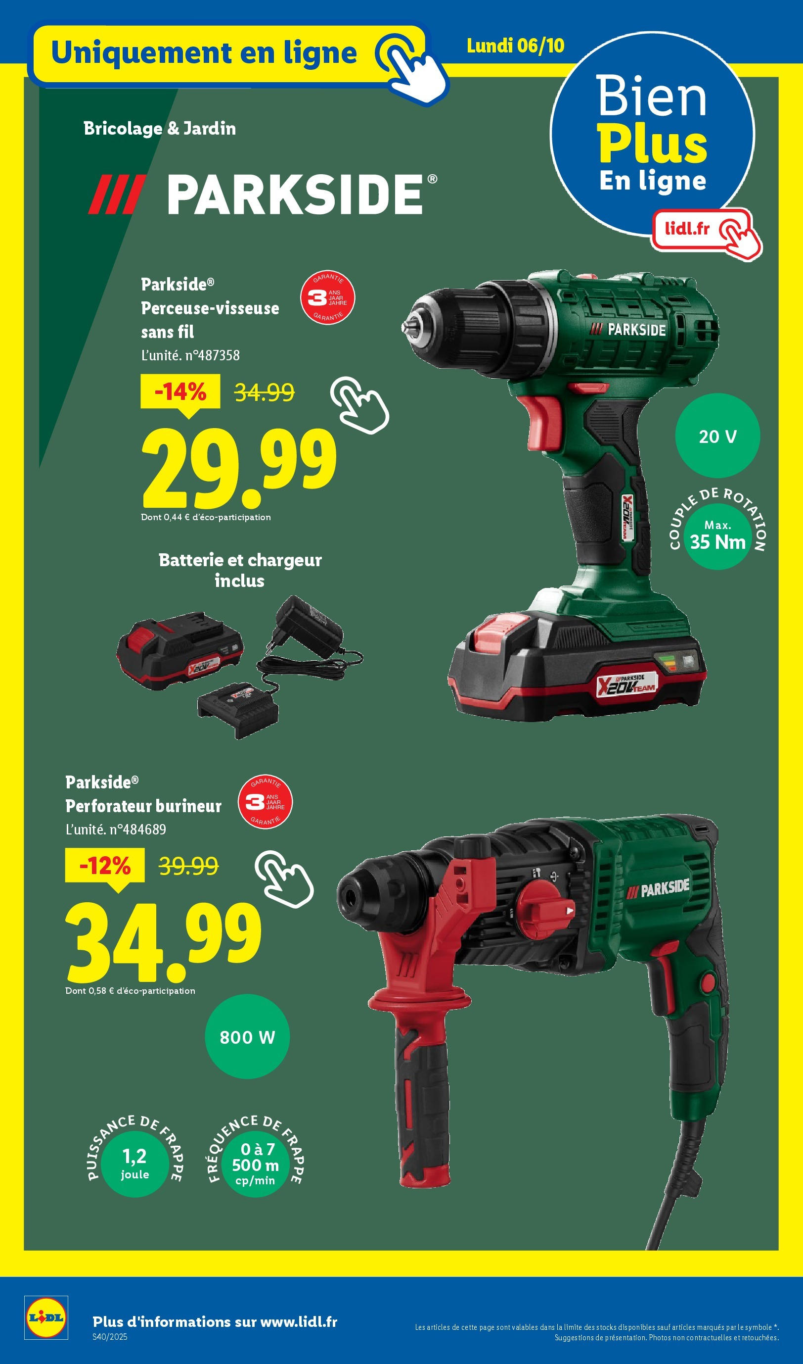 Catalogue LIDL du 01/10/2025 | Promo prospectus en ligne | Page: 52 | Produits: Batterie