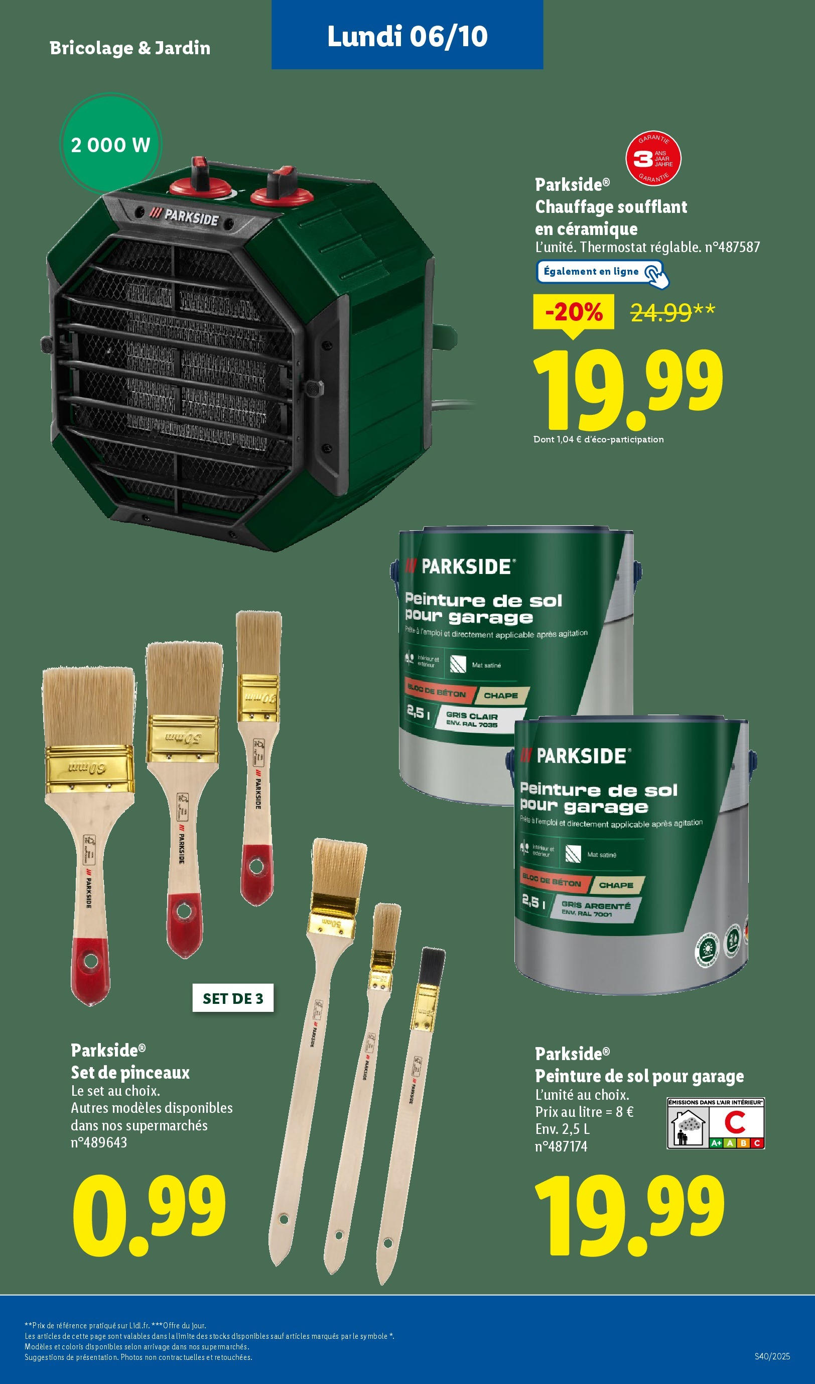 Catalogue LIDL du 01/10/2025 | Promo prospectus en ligne | Page: 64 | Produits: Chauffage soufflant