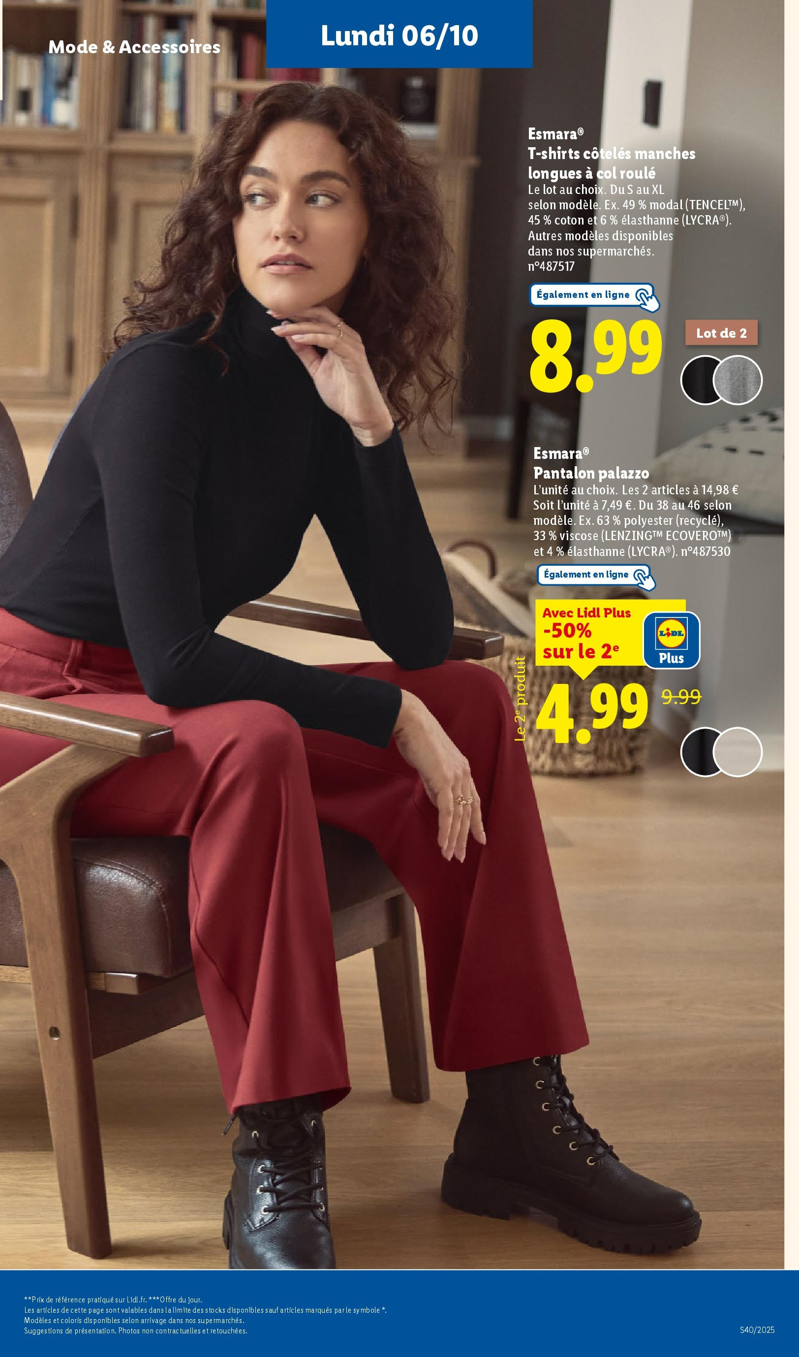 Catalogue LIDL du 01/10/2025 | Promo prospectus en ligne | Page: 71 | Produits: Coton, T-shirt, Pantalon