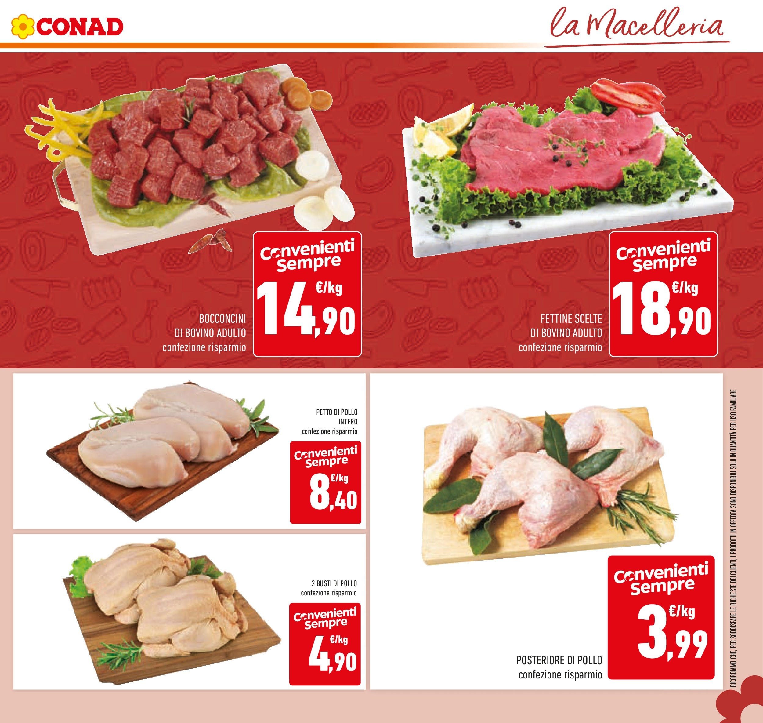 Volantino Conad dal 23/09/2025 > Anteprima | Pagina: 13 | Prodotti: Bovino, Petto di Pollo, Pollo
