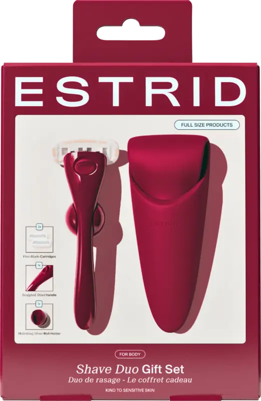 Estrid Rasierer, ruby Reiseset