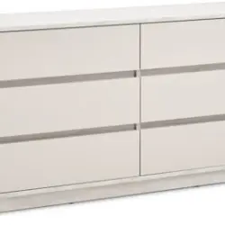 JYSK Comodă 3+3 sertare BILLUND aspect travertin/bej