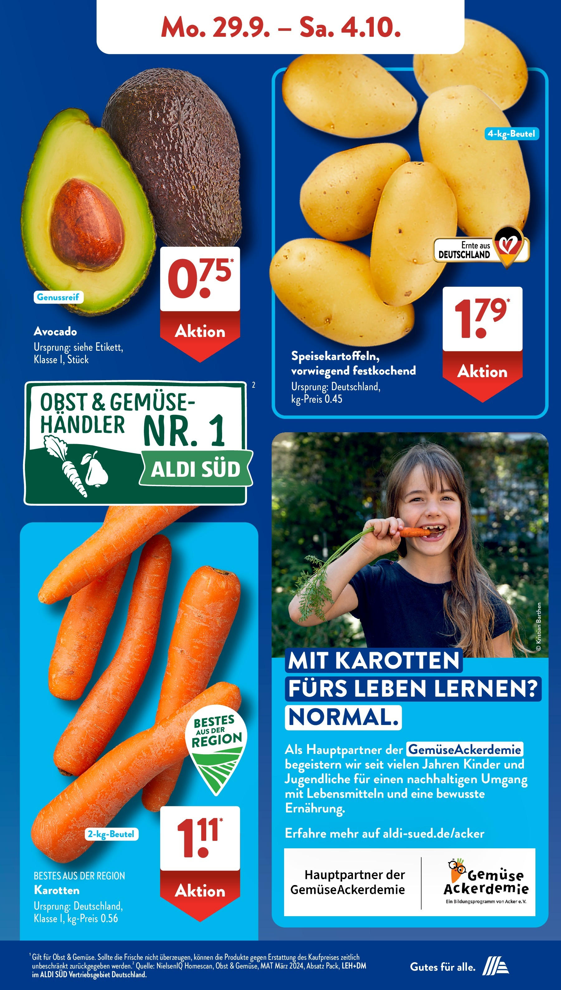 Aldi Süd - Aldi Süd: Wochenangebote (ab 28.09.2025) zum Blättern | Seite: 5 | Produkte: Avocado, Gemüse, Obst