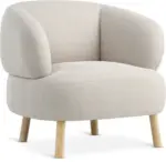 JYSK JYSK Кресло STADIL бежов текстил/натурален дъбов цвят