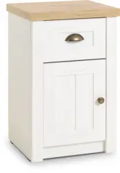 JYSK Нощно шкафче MARKSKEL бяло/цвят див натурален дъб