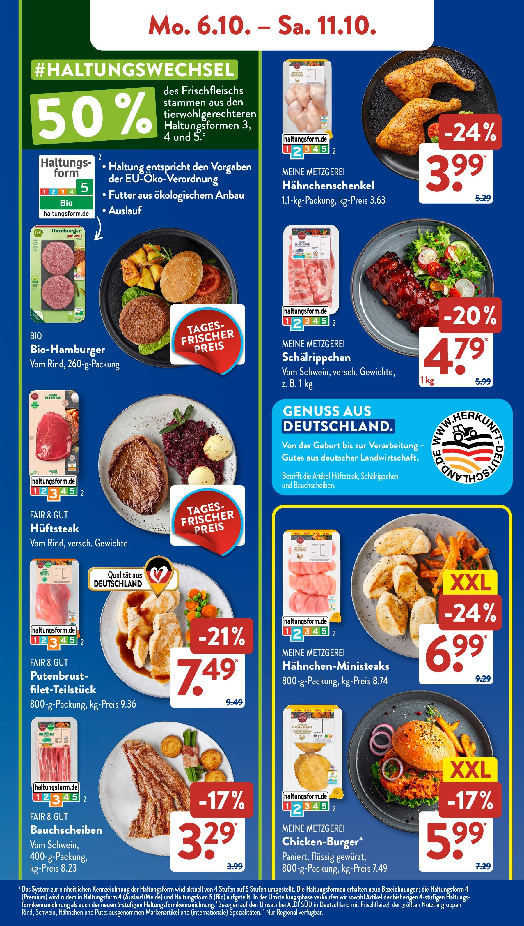 Aldi Süd - Aldi Süd: Wochenangebote (ab 06.10.2025) zum Blättern | Seite: 5 | Produkte: Hahnchen, Hahnchenschenkel