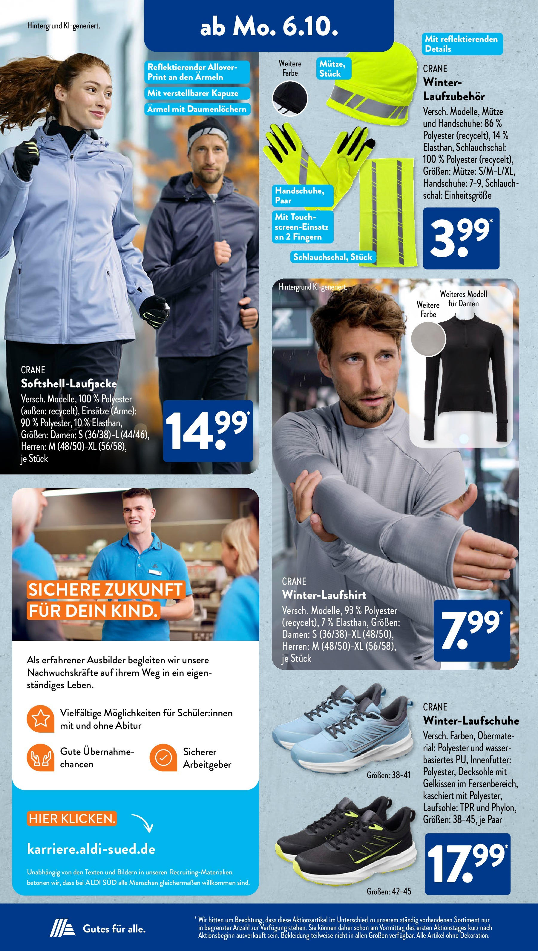 Aldi Süd - Aldi Süd: Wochenangebote (ab 06.10.2025) zum Blättern | Seite: 12 | Produkte: Wasser, Bekleidung, Schal, Handschuhe