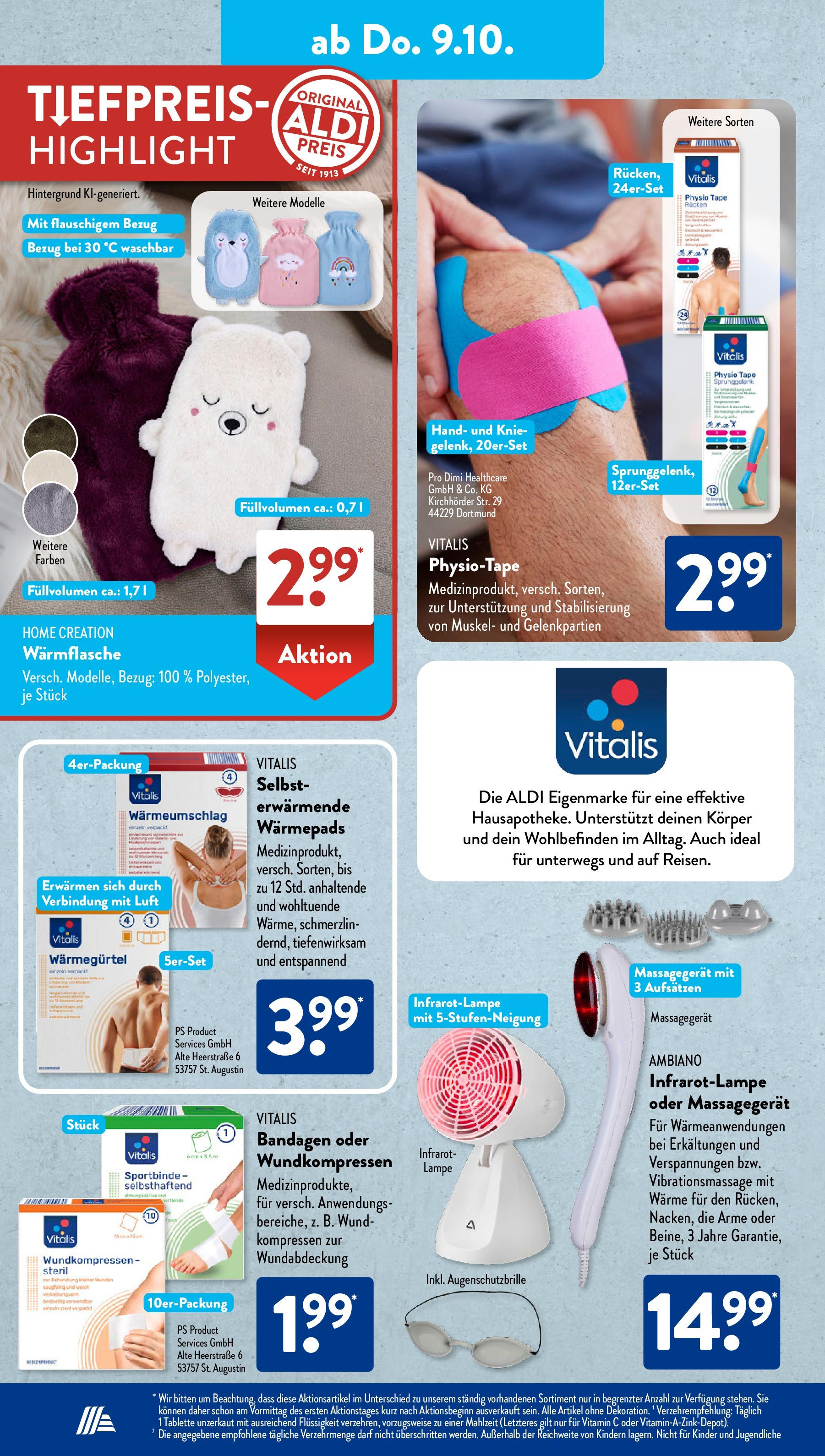 Aldi Süd - Aldi Süd: Wochenangebote (ab 06.10.2025) zum Blättern | Seite: 18 | Produkte: Lampe, Massagegerät, Home creation