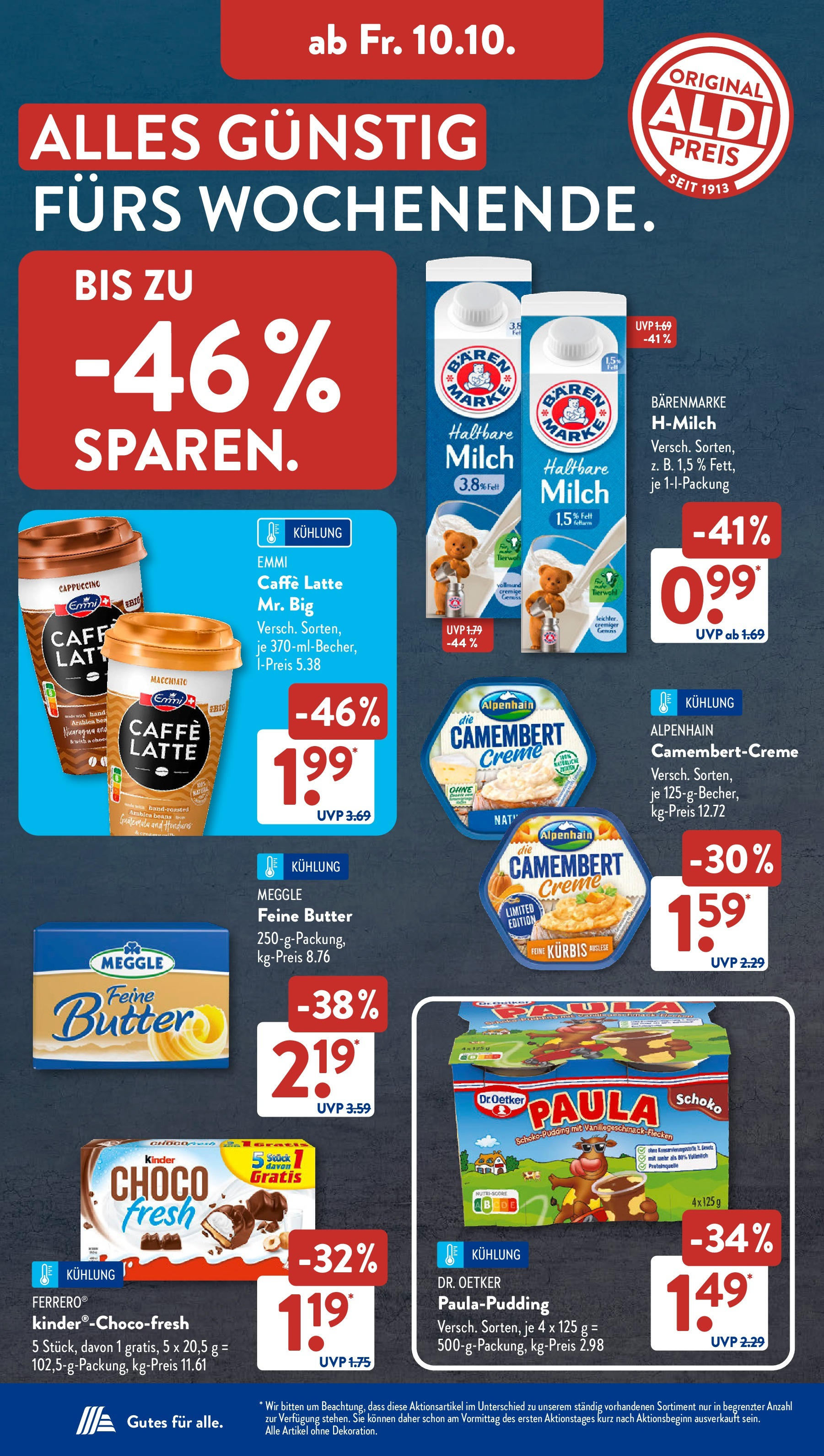 Aldi Süd - Aldi Süd: Wochenangebote (ab 06.10.2025) zum Blättern | Seite: 22 | Produkte: Milch, Butter, Creme, Kürbis