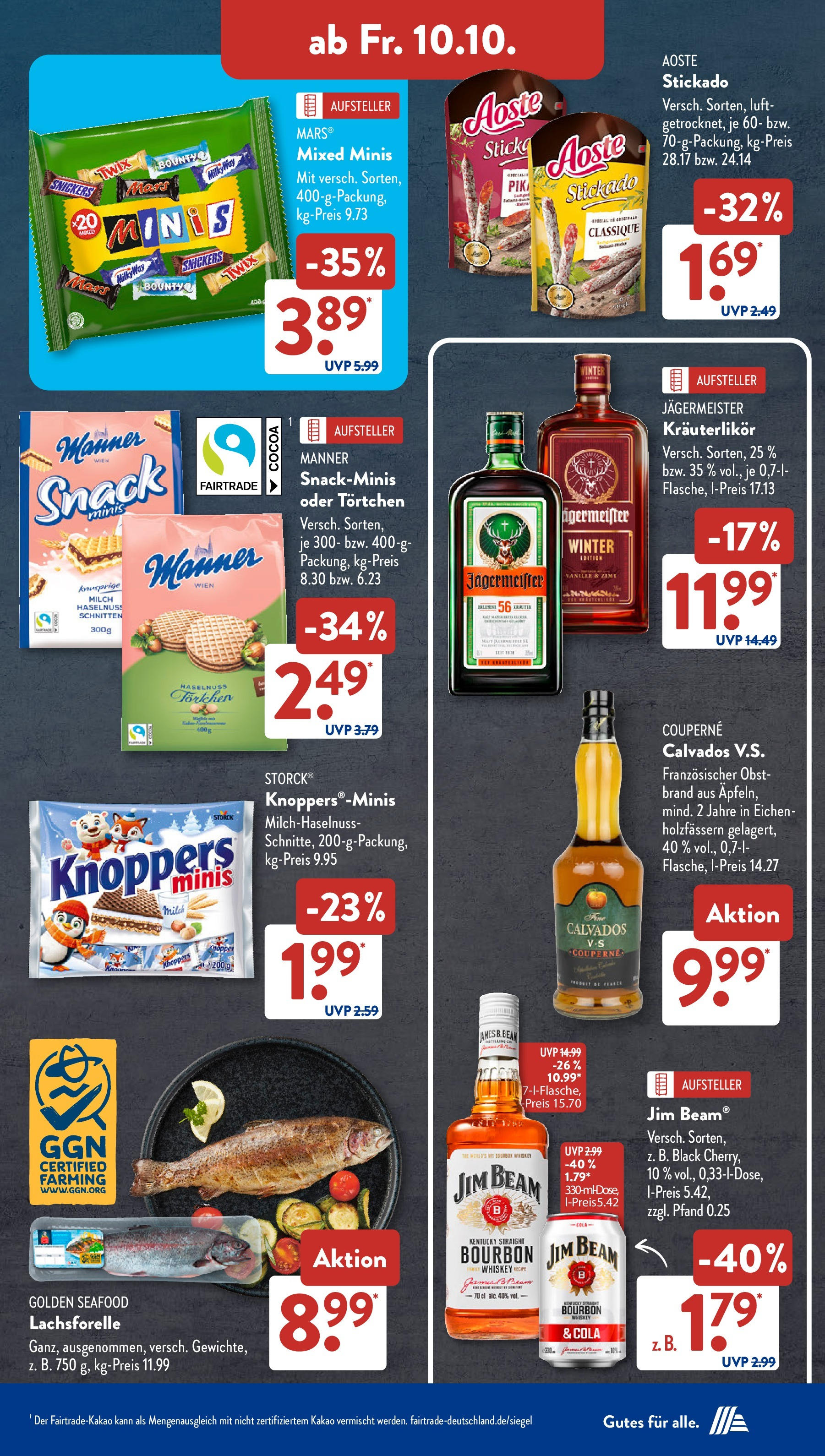 Aldi Süd - Aldi Süd: Wochenangebote (ab 06.10.2025) zum Blättern | Seite: 23 | Produkte: Jim beam, Milch, Jägermeister, Whiskey