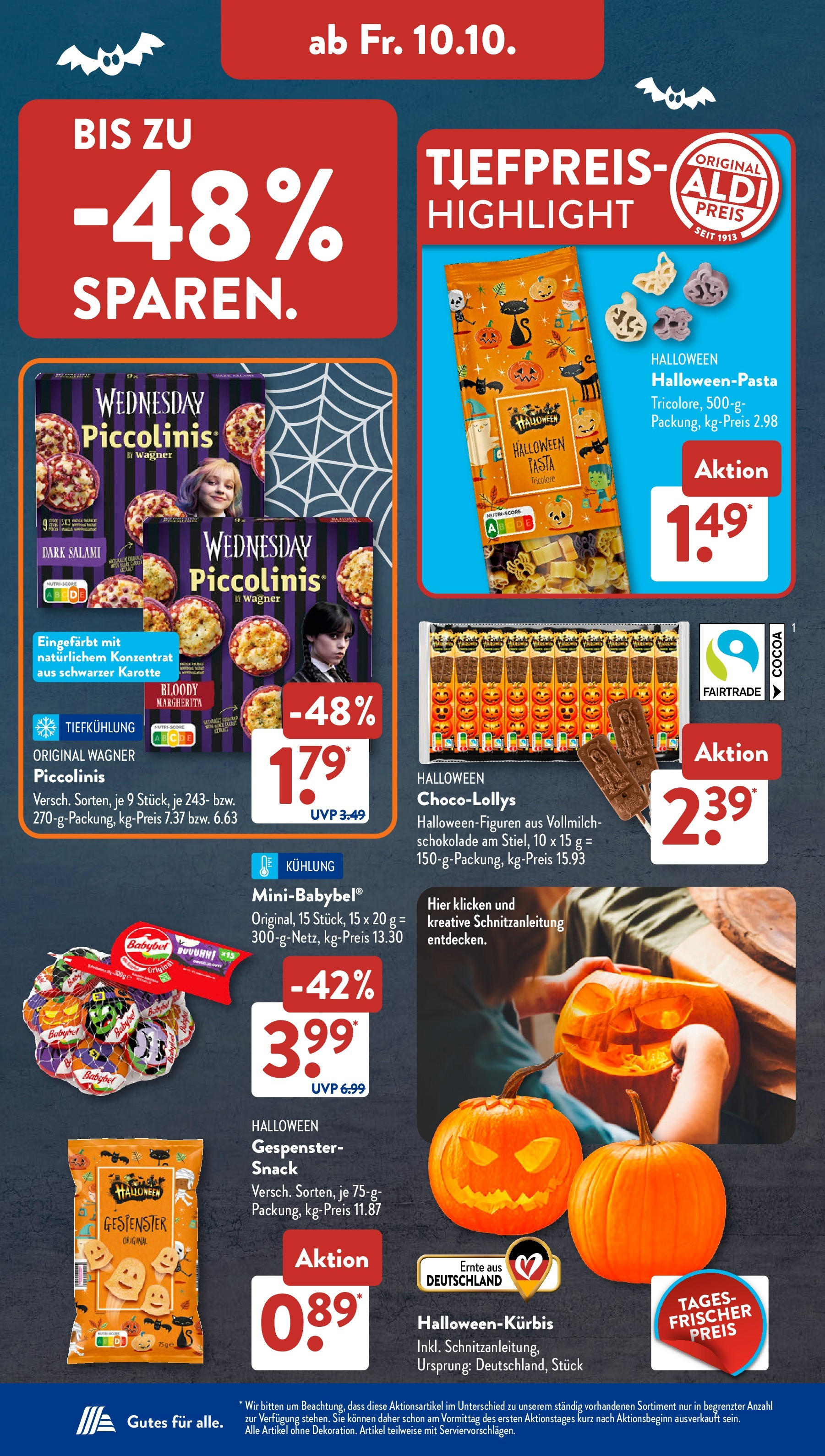 Aldi Süd - Aldi Süd: Wochenangebote (ab 06.10.2025) zum Blättern | Seite: 26 | Produkte: Schokolade, Piccolinis, Salami, Karotte