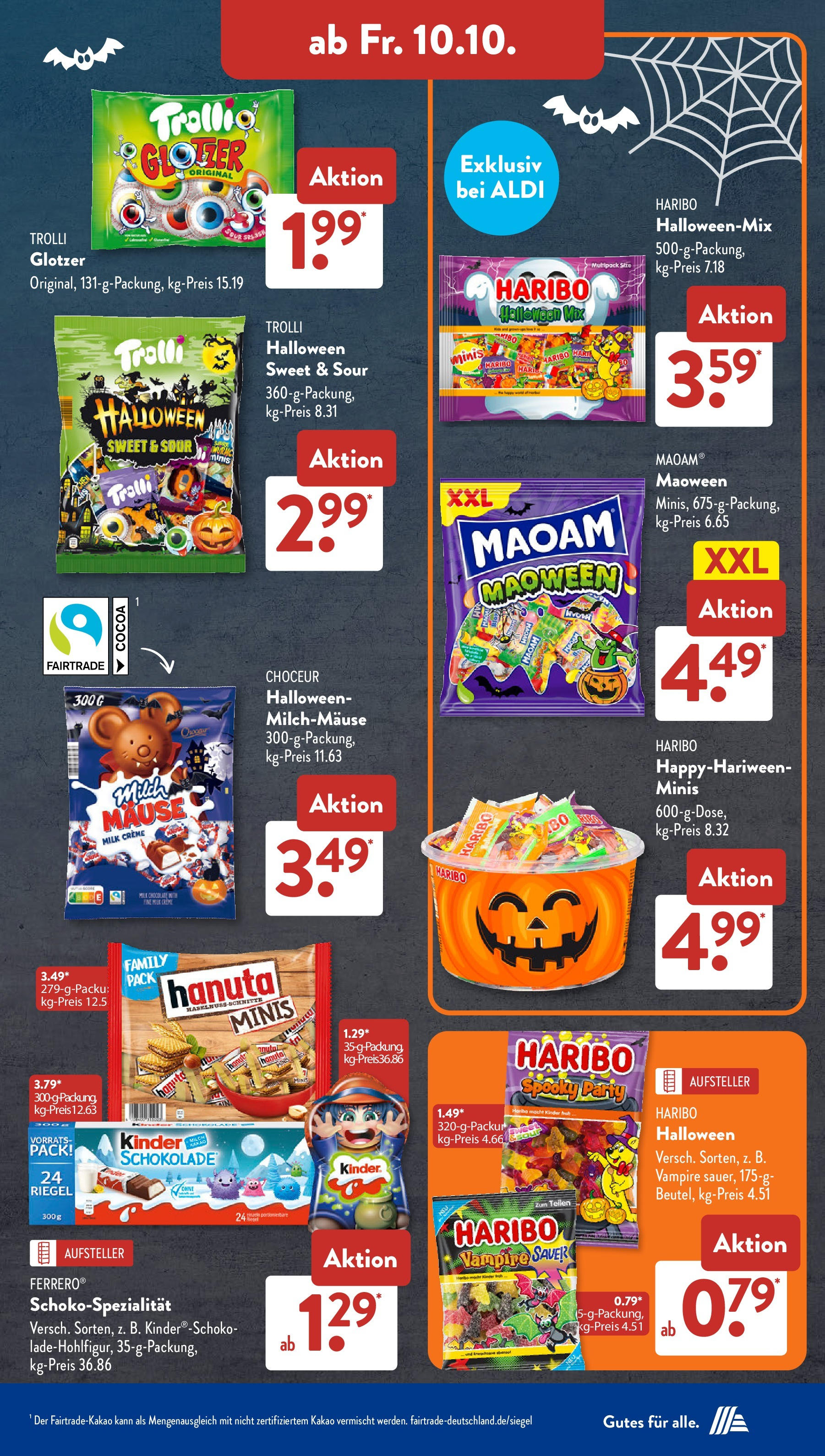 Aldi Süd - Aldi Süd: Wochenangebote (ab 06.10.2025) zum Blättern | Seite: 27 | Produkte: Haribo, Milch, Schokolade, Creme