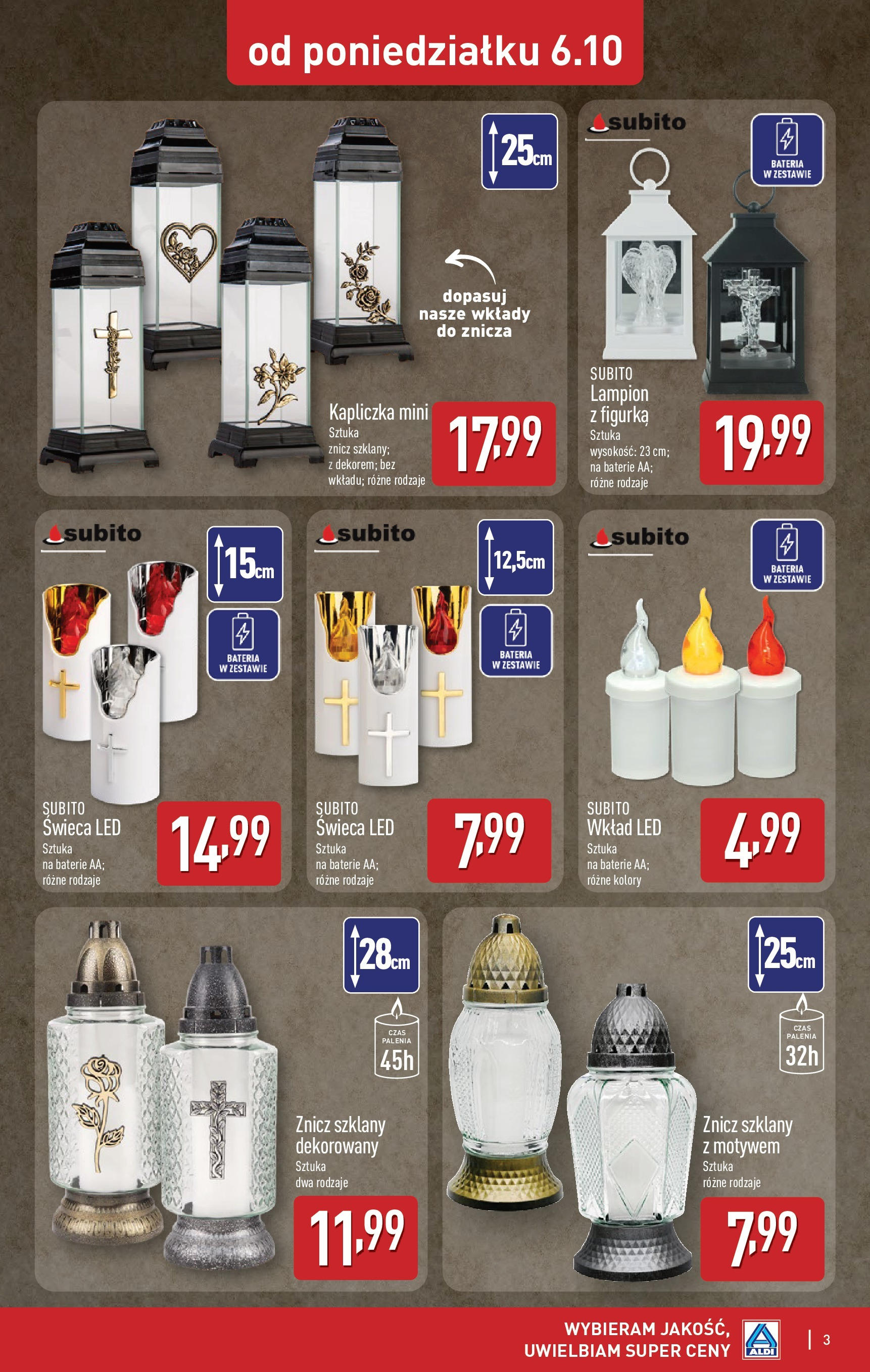 Aldi Gazetka - Artykuły przemysłowe i tekstylia od 06.10.2025 - Ulotka PDF, promocje | Strona: 3 | Produkty: Baterie, Bateria