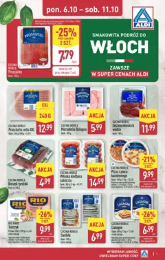 Pogląd oferty "Aldi Gazetka - Smakowita podróż do Włoch" - ważna od 06.10.2025