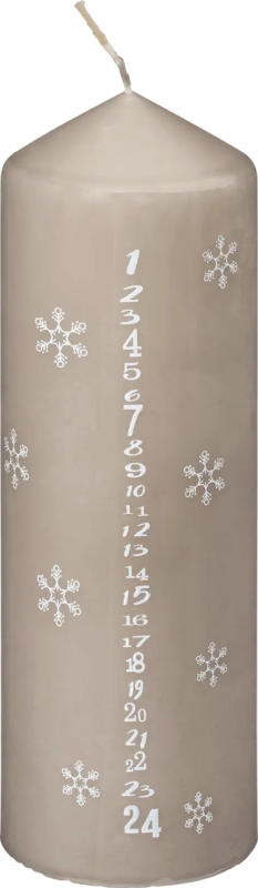 Dekorieren & Einrichten Kerze 70/200 , Advent, grau