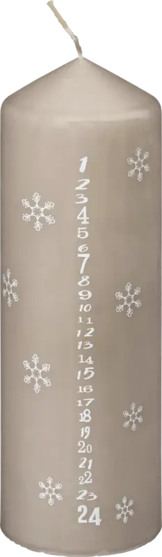 Dekorieren & Einrichten Kerze 70/200 , Advent, grau