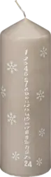 Dekorieren & Einrichten Kerze 70/200 , Advent, grau