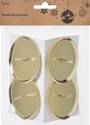 BOLTZE Kerzenhalter aus Metall rund, gold