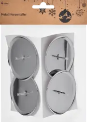 BOLTZE Kerzenhalter aus Metall rund, silber