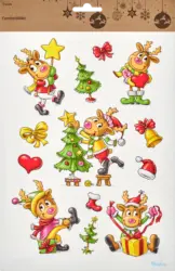 BOLTZE Fensterbilder Elche Weihnachtsmotive (A4)