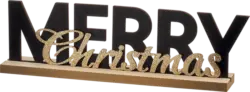 BRAUNS-HEITMANN Holzschriftzug "Merry Christmas", schwarz-gold