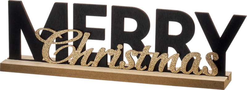 BRAUNS-HEITMANN Holzschriftzug "Merry Christmas", schwarz-gold