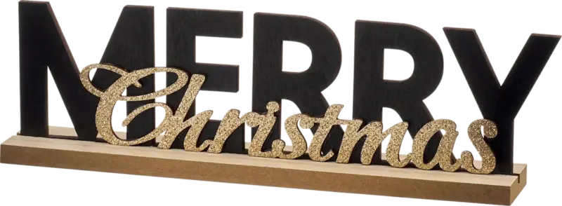 BRAUNS-HEITMANN Holzschriftzug "Merry Christmas", schwarz-gold
