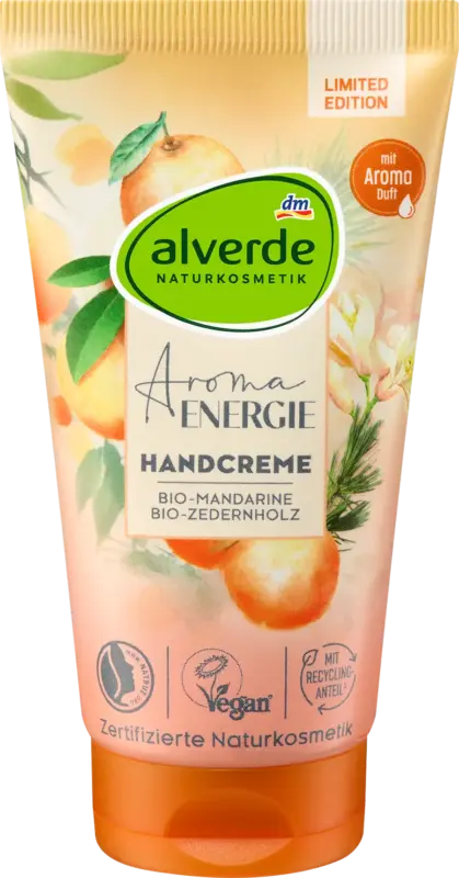 alverde NATURKOSMETIK Handcreme Aroma Energie Mandarine & Zedernholz