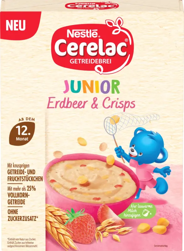 Nestlé Cerelac Getreidebrei Erdbeer & Crisps ab dem 12. Monat