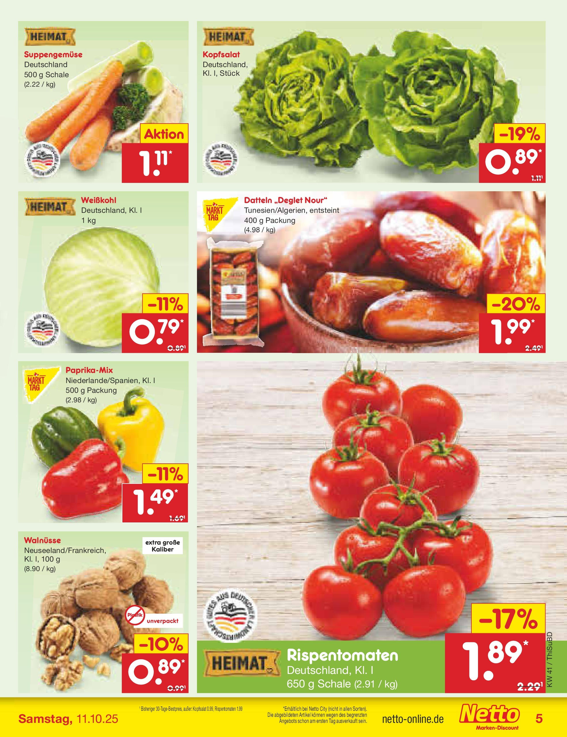 Netto Marken-Discount prospekt Thiendorf	 (ab 05.10.2025) » Angebote | Seite: 5 | Produkte: Walnüsse