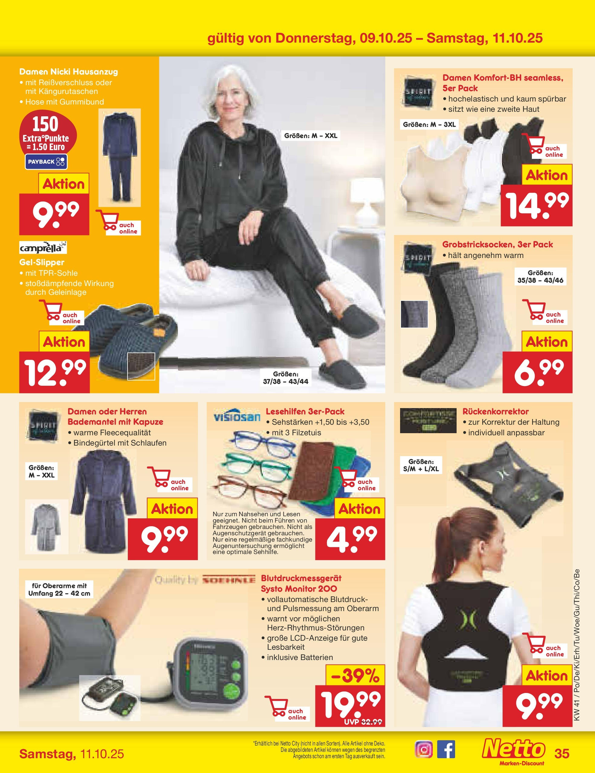 Netto Marken-Discount prospekt Thiendorf	 (ab 05.10.2025) » Angebote | Seite: 39 | Produkte: Batterien, Hose, Bademantel, Monitor