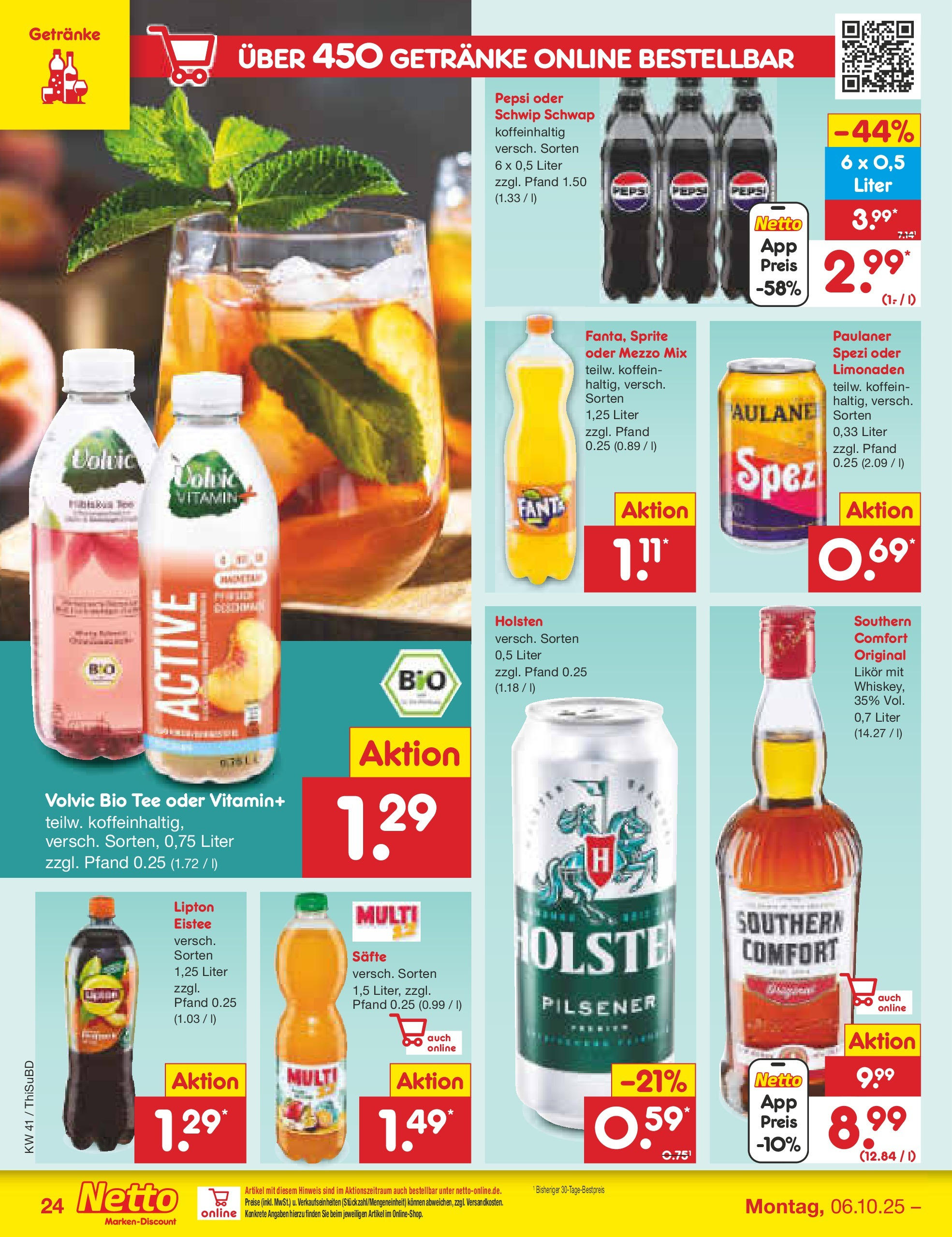 Netto Marken-Discount prospekt Thiendorf	 (ab 05.10.2025) » Angebote | Seite: 26 | Produkte: Sprite, Likör, Holsten, Volvic