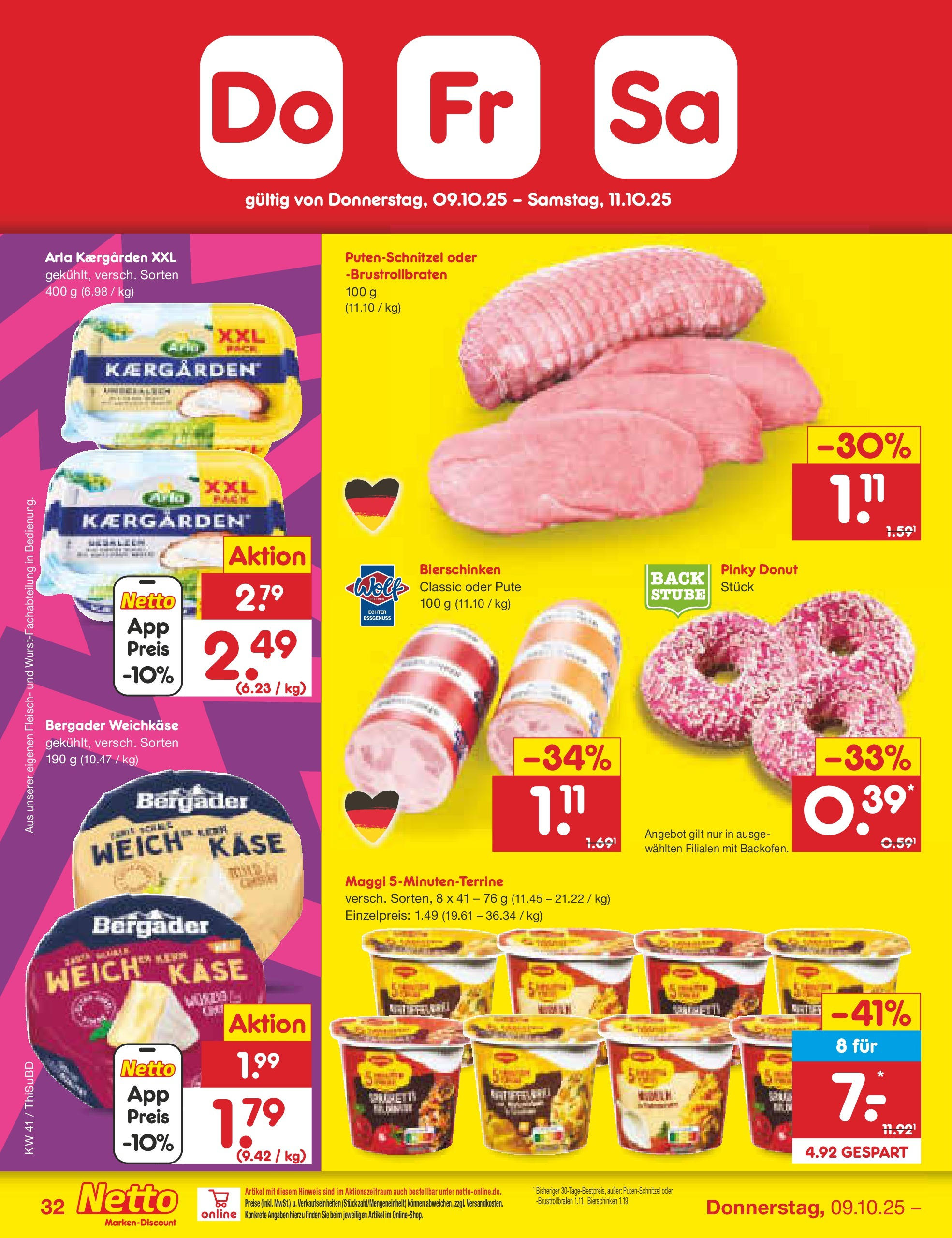 Netto Marken-Discount prospekt Thiendorf	 (ab 05.10.2025) » Angebote | Seite: 36 | Produkte: Pute, Maggi, Putenschnitzel, Fleisch