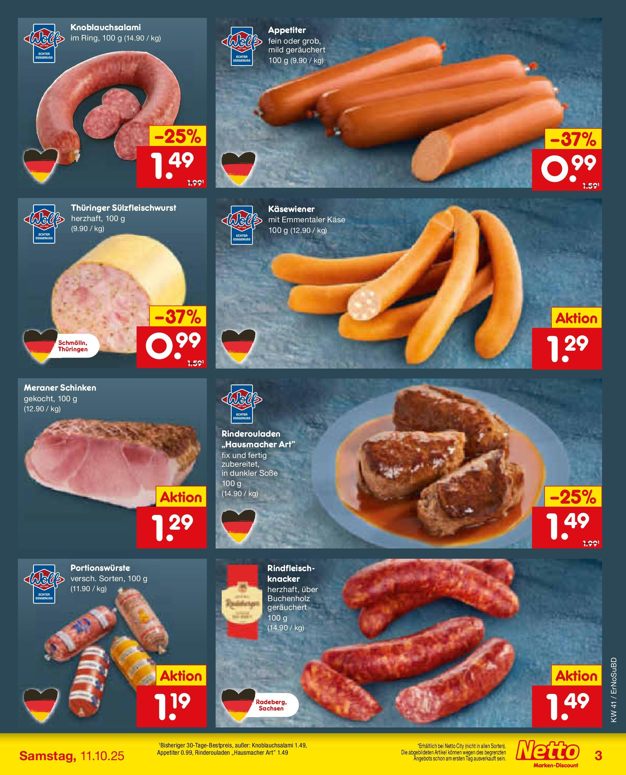 Netto Marken-Discount prospekt Nordhausen	 (ab 05.10.2025) » Angebote | Seite: 15 | Produkte: Käse, Soße, Schinken, Rindfleisch