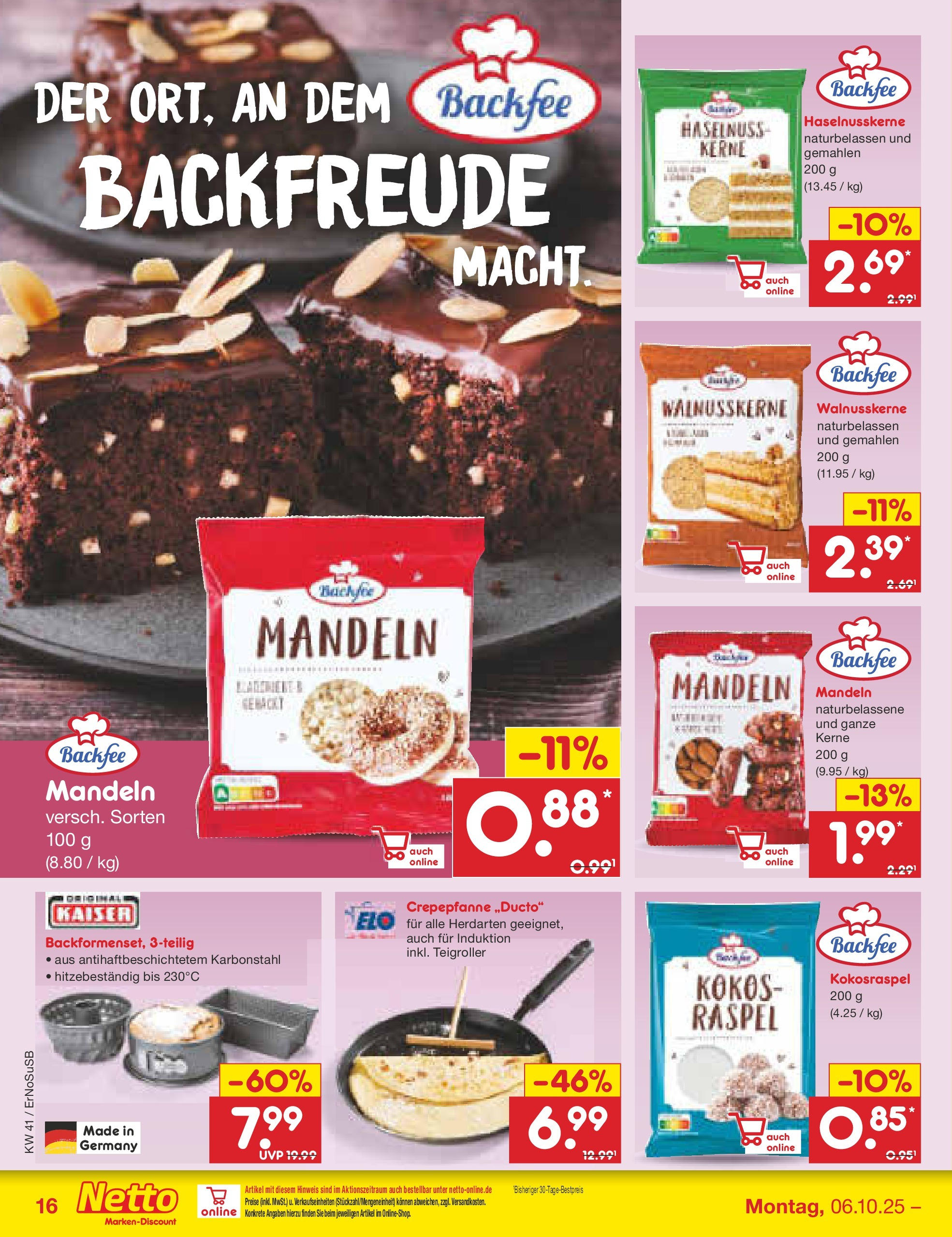 Netto Marken-Discount prospekt Nordhausen	 (ab 05.10.2025) » Angebote | Seite: 20 | Produkte: Mandeln