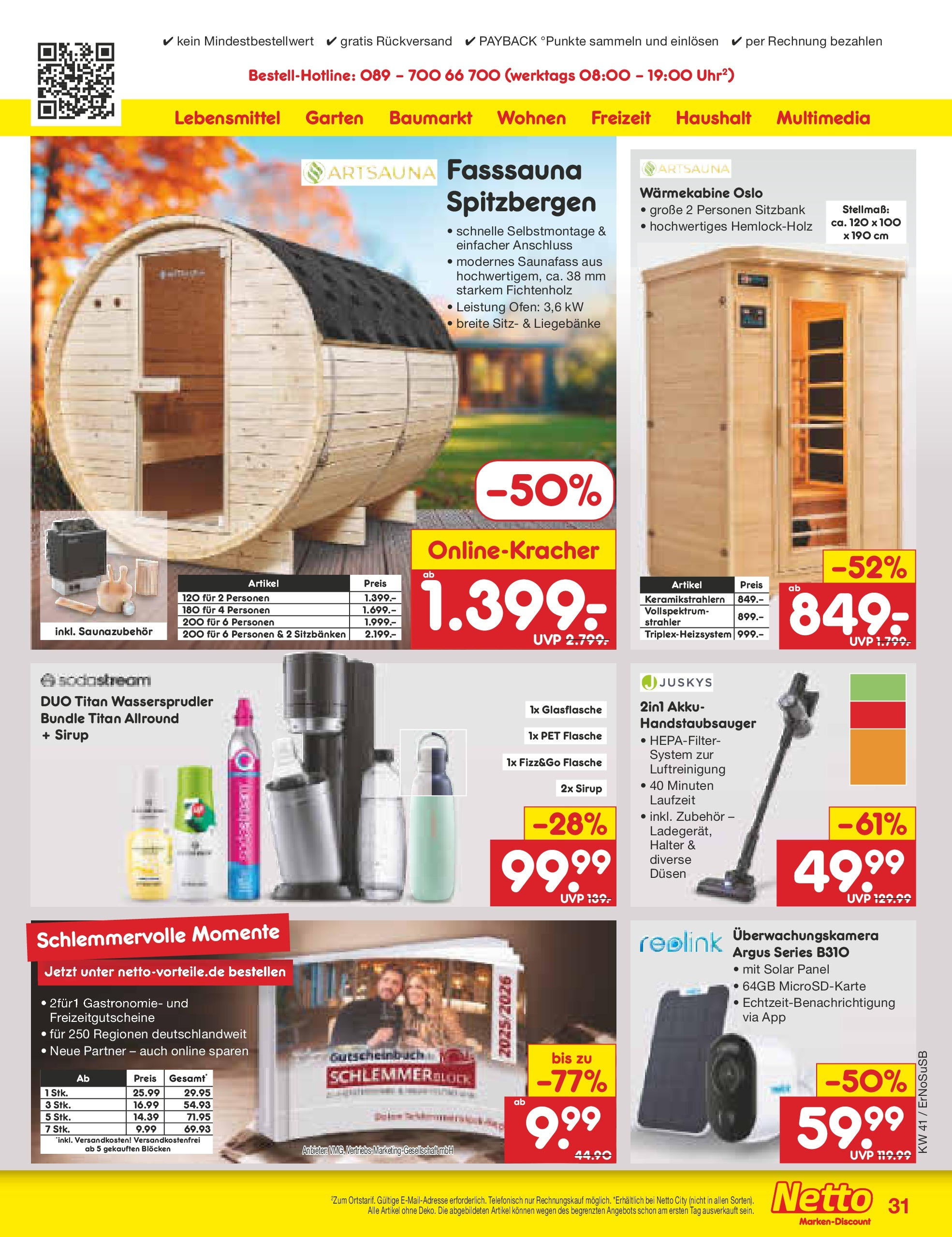 Netto Marken-Discount prospekt Nordhausen	 (ab 05.10.2025) » Angebote | Seite: 39 | Produkte: Ofen, Sitzbank, Sirup, Sodastream