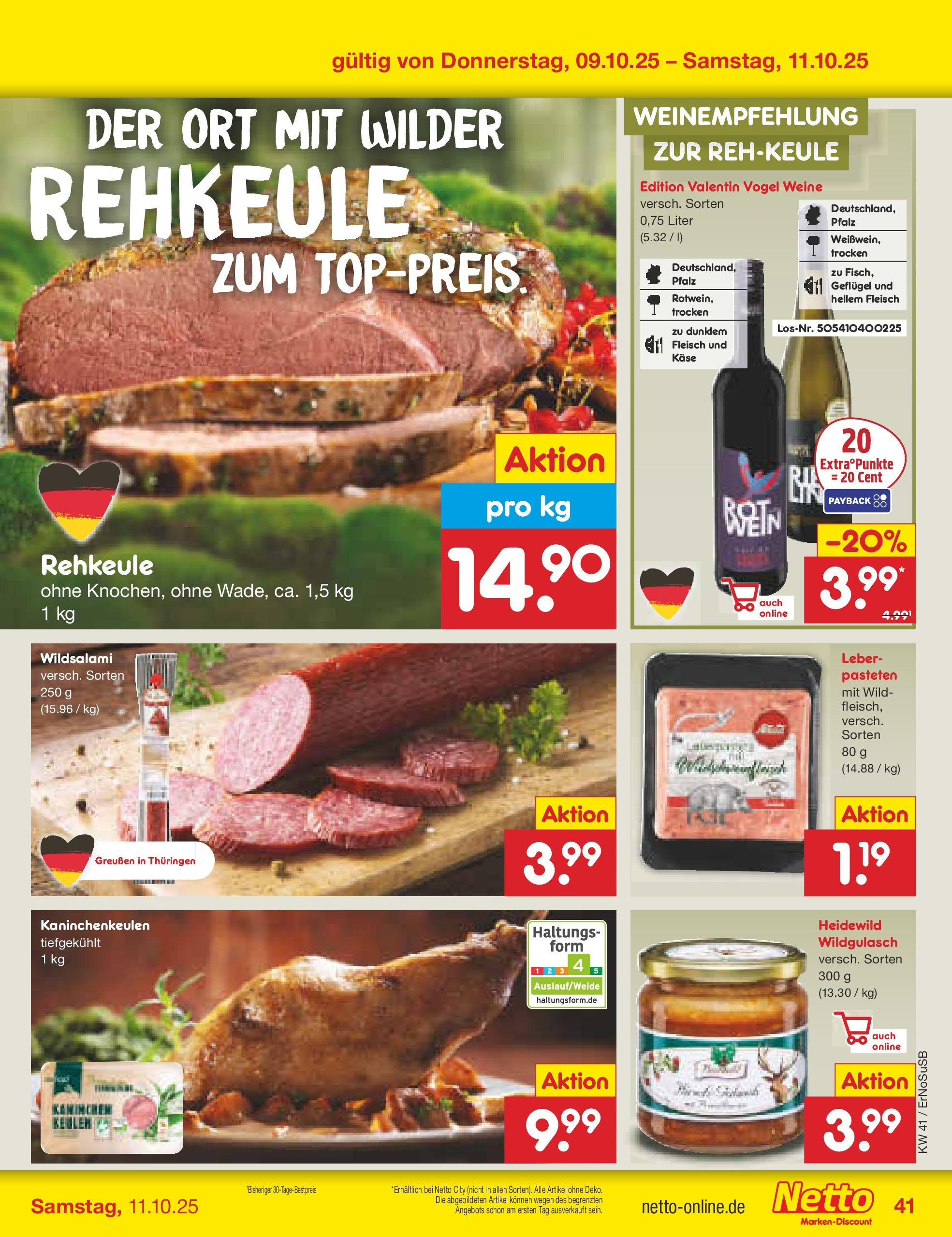 Netto Marken-Discount prospekt Nordhausen	 (ab 05.10.2025) » Angebote | Seite: 49 | Produkte: Käse, Kaninchen, Fleisch